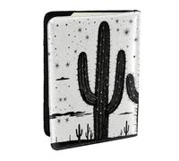 Irregular grid pattern Passport Holder for Travel - Passport Case for Men & Women Travel Document Organizer Credit Cards Case, Dark Cactus, One Size