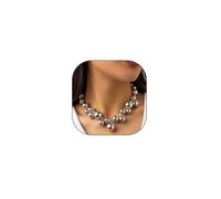 Irregular Large Pearl Statement Choker for Women Bohemia Chunky Cluster Big Pearl Clavicle Chain Exaggerated Pearl Necklace Wedding Jewelry Accessory, L, Metal, No Gemstone