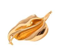 Irregular Leaf Shape Brooch Detailed Carved Lapel Pin Fashion Mother Meat Board Jewelry Accessories