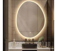 Irregular LED Mirror With 3 Color Lights Adjustable, Illuminated Backlit Bathroom Mirror, Frameless Decorative Mirror/Wall Mirror, 40x60cm, 50x70cm, 60x80cm, 70x90cm ( Size : 50x70cm/19.7x27.6in )