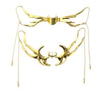 Irregular Metal Hollow Face Decoration Mechanical Alien Fluid Face Accessories Halloween Masquerade Party Jewelry