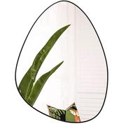 Irregular Modern Tear Drop Mirror for Living Room & Bathroom Decor Frosted Edges 40x60cm/15.7x23.6in Asymmetrical Wall Art Stylish Home Accent