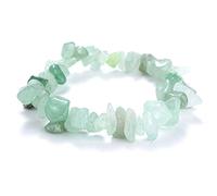 Irregular Natural Crystal Chakra Stone Bracelet Gemstone Beads Jewelry Multicolor Gravel Strand Bracelet for Women Men,Aventurine