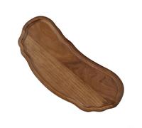 Irregular Oval Wooden Serving Tray Natural Solid Wood Dinner Plate For Fruit Snack Cheese Dessert And Vegetable Platter Kitchen Decor Item 29.5 By 13 Cm Size