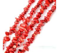 Irregular Pebble Beads Stone Amethysts Tiger Eye Beads 3-5-8-12mm DIY Necklace 16inch-Red Coral-3-5mm 16inch