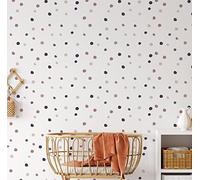 Irregular Polka Dot Wall Stickers Purple & Pink Circle Spot Wall Decals for Kids Childrens Bedroom Nursery Peel & Stick Wall Art [180 Pack] (Purple & Pink Mini)