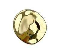 Irregular Round Gold Brooch for Women Men, French Vintage Brooch Pin Metal Geometric Pattern, Fashion Lapel Badge for Coat Dress Scarf Shawl Accessory