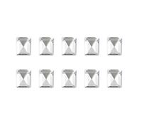 Irregular Shape Nails Art Charms 10 Pieces Clear Nails, 18, Q