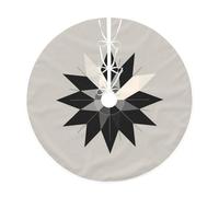 Irregular Shapes Christmas Tree Skirt – Festive Printed Holiday Decor With Premium Linen-Like Fabric For Christmas, New Year & Halloween Celebrations
