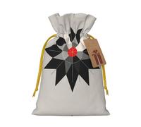 Irregular Shapes Holiday Bag â€“ Holiday Print Drawstring Bag, Perfect For Holidays, Birthdays, And Party Favors