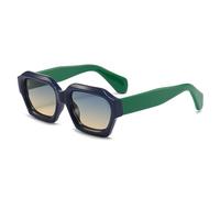Irregular Square Sunglasses for Men Women Trendy Retro Polygon Female Sunglasses UV400, blue, One Size