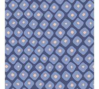Irregular squares - blue - Blossom - RICH BLUE Theme from Fabric Freedom - 100% Cotton British Designed Craft Fabrics for Patchwork and Quilting Co-ordinated Colours and Prints - (price/QUARTER mtr)