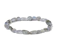 Irregular Stone for Women Men Natural Stone Beaded Quartzs Tiger Eye Crystal Elastic Rope Bangle Jewelry Gift,8.Garnet,19cm Household (Color : 9.Labradorite, Size : 17cm)