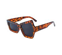 Irregular Sunglasses, Asymmetrical Sunglasses, Large and Small Eyes Sunglasses, Party Glasses, Asymmetrical Sunglasses for Women and Men, Leopard Print Frame Gray Piece, Siehe Beschreibung
