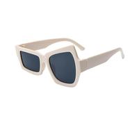 Irregular Sunglasses, Asymmetrical Sunglasses, Large and Small Eyes Sunglasses, Party Glasses, Asymmetrical Sunglasses for Women and Men, Beige Frame Gray Piece, Siehe Beschreibung