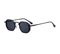 Irregular Sunglasses Suitable For Men, Metal Slingshot Temple Design, Double Bridge Outdoor Punk Uv400(C1)