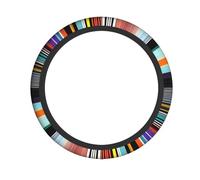 Irregular Vertical Lines Printed Steering Wheel Cover, Elastic to fit Most car Models, car Interior Trim Protective Cover.