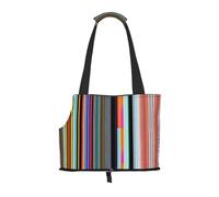 Irregular vertical lines Small pet carrier suitable for shopping malls airplanes buses and subways