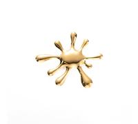 Irregular Water Ripple Brooch Gold Geometric Circular Pin, Unique Wave Design Lapel Pin for Women Men, Fashion Statement Pin for Sweater Coat