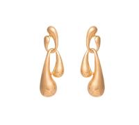 Irregular Waterdrop Earrings for Women Liquid Metal Earrings Thick Hypoallergenic Dangle Earrings Gold Statement Earrings Jewelry Gifts, L, Zinc, alloy