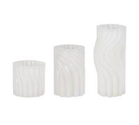Irregulars Geometric Shape Silicone Cylindrical Molds Ornament Molds Casting Epoxy Resin Silicone Wavy Cylindrical Casting Craft Supplies