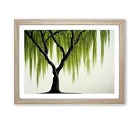 Irresistible Weeping Willow Tree H1022 Framed Print for Living Room Bedroom Home Office Décor, Wall Art Picture Ready to Hang, Oak A3 Frame (46 x 34 cm)