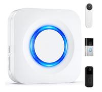Irrespek WiFi Doorbell Chime for Blink & Ring & Nest - White | Wireless Doorbell Extender with LED Flash Alert, No Transmitter Needed, Easy Setup Receiver (1 Pack)