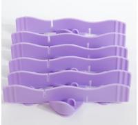 IRRESTRICO Silicone Dog Slow Feeder Bowl Insert with Suction Cups, Cuttable Food-Grade Lick Mat Divider Fits Stainless Steel Ceramic Glass Dog Bowls, Helps Slow Down Eating, Purple
