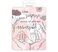 Irreversible Jewellery - Scratching Cards Pregnancy Announcement "Little Feets" - High Quality Paper - with Natural Kraft Envelopes - Exclusive Design - 11 x 14.5 cm - 400 g/m²