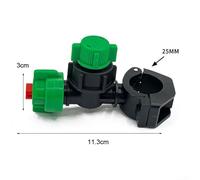 Irrigation Anti-Drip Sprayer Nozzle with Adjustable Flow Control Switch, Engineering Plastic Pipe Clamp for Precise Watering, Leak-Resistant Spray Head for Agricultural Irrigation(25)