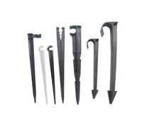 Irrigation du Jardin 100-200Pcs Garden Hose Holder 1/8 1/4 3/8 1/2 3/4 Inch 16mm 20mm Pe Tube Holder Nozzle Support for 3/5 4/7 8/11 Hose Irrigation du Jardin(Red)