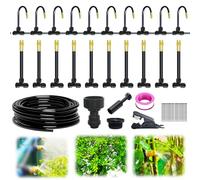 Irrigation System Kit, 2025 New Greenhouse Automatic Watering Garden Irrigation Systems for Outdoor Plants, Adjustable Grass Watering Garden Sprinkler Attachment System Devices for Garden Lawns (10M)