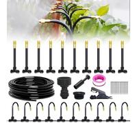 Irrigation System Kit, 2025 New Irrigation System, 360° Curved Garden Automatic Irrigation System, Watering Systems for Outdoor Plants & Lawn, Garden Watering System Adjustable Bendable Nozzle (10M)