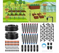 Irrigation System Kit Garden Watering System 240FT, 145pcs Drip Automatic Watering System with 12m Main Irrigation Tubing 60m Distribution Tubing, Water-Saving System for Greenhouse Allotment Garden