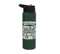 Irrigation Technician Apparel | Funny Unique Techs Design Stainless Steel Insulated Water Bottle