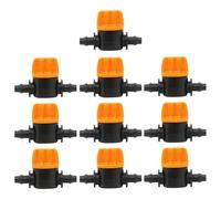 Irrigation Tubing Valves, 10 Piece Drip System Accessory Kit, PP Sprinkler Control Fittings, Flow Management Parts, Professional Garden Drip Line Irrigation Hardware