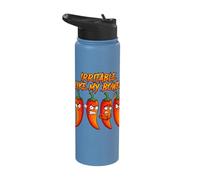 Irritable Like My Bowel Funny Chili IBS Humor Stainless Steel Insulated Water Bottle