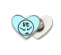 Irritated Anger Angry Naive Childish Heart Metal Pin Brooch Clip Love