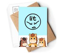 Irritated Anger Angry Naive Childish Postcards Envelopes Cards Mailing Year Horse