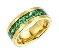 IRROYA 4/8mm Tungsten Wedding Band for Men Women Black Rose Gold Plated Tungsten Carbide Ring Synthetic Pink Morganite Aquamarine Ruby Emerald Inlay Promise Ring Size 5-14