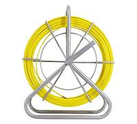 IRSCorp 1/4" 500FT Cable Duct Rodder Steel Reel Stand with Brake Fiberglass Fish Tape Continuous Reel Wire Cable Running Cable Puller Running Rod Duct