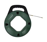 IRSCorp 100FT 3mm Fiberglass Fish Tape Reel Cable Puller with Box Cable Rods Kit Electrical Cable Puller Through Wall Wire Guide Device Threader Fish Cable Fastener Black