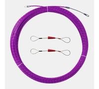 IRSCorp 20M 66ft Cable Puller Kit Through Wall Fish Tape 4mm PET Electrical Cable Puller Wire Guide Device Threader Duct Rodder Fish Cable Fastener Purple