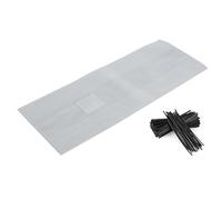 IRSTBL 50-Pack Mushroom Grow Bags - Heavy-Duty 6 Mil Polypropylene, Large Size 8" x 5" x 20", for Mushroom Cultivation, Spawn Bags, and Sawdust Fruiting Blocks, Includes 50 Twist Ties
