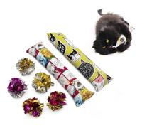 IRSTBL - Cat Kick Toys 2-Pack - 28 cm Catnip Kicker Sticks for Cats and Kittens - Durable Canvas with 5 Mylar Crinkle Balls for Interactive Indoor Play