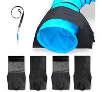 IRSTBL - Dog Agility Tunnel Saddlebags & Sandbags (Set of 2) - Heavy-Duty Waterproof Weights for 45-61 cm Tunnels - 9 kg Each Side - Includes Training Whistle