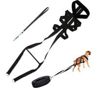 IRSTBL - Dog Weight Pulling Harness with Ultrasonic Whistle - Heavy-Duty X-Back Harness for Canicross, Sledding & Muscle Training - Ideal for Working Dogs