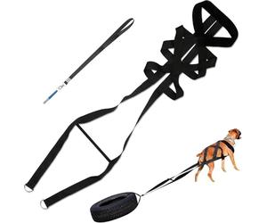 IRSTBL - Dog Weight Pulling Harness with Ultrasonic Whistle - Heavy-Duty X-Back Harness for Canicross, Sledding & Muscle Training - Ideal for Working Dogs