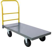 IRSTBL - Heavy Duty Platform Trolley - 900kg Load Capacity | Steel Flatbed Truck with Detachable Safety Handle | 122 x 61cm Powder-Coated Deck | Industrial Warehouse Utility with Nylon Wheels
