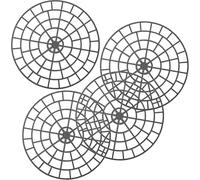 IRSTBL - Plant Pot Floor Protectors - 4 Pack Modular Risers to Improve Drainage and Prevent Stains - Includes 6 Plant Pot Feet for Elevation - Black Weather-Resistant PP Plastic